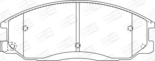 Champion 572453CH - Тормозные колодки, дисковые, комплект autospares.lv