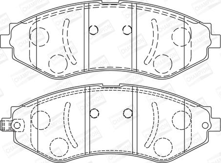 Champion 572408CH - Тормозные колодки, дисковые, комплект autospares.lv