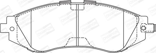 Champion 572407CH - Тормозные колодки, дисковые, комплект autospares.lv