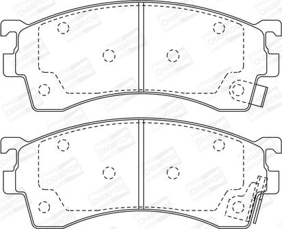 Champion 572434CH - Тормозные колодки, дисковые, комплект autospares.lv