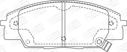 Champion 572432CH - Тормозные колодки, дисковые, комплект autospares.lv