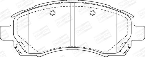 Champion 572566CH - Тормозные колодки, дисковые, комплект autospares.lv