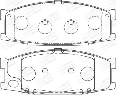 Champion 572533CH - Тормозные колодки, дисковые, комплект autospares.lv