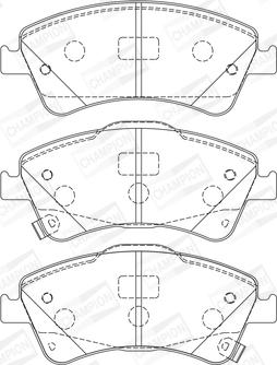 Champion 572525CH - Тормозные колодки, дисковые, комплект autospares.lv