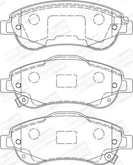 Champion 572605CH - Тормозные колодки, дисковые, комплект autospares.lv