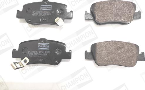 Champion 572601CH - Тормозные колодки, дисковые, комплект autospares.lv