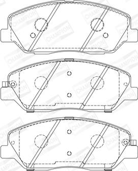 Champion 572607CH - Тормозные колодки, дисковые, комплект autospares.lv