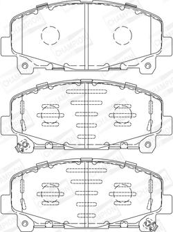 Champion 572635CH - Тормозные колодки, дисковые, комплект autospares.lv