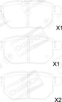 Champion 572632CH - Тормозные колодки, дисковые, комплект autospares.lv