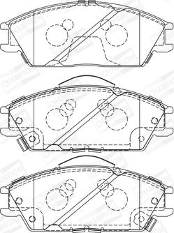 Champion 572268CH - Тормозные колодки, дисковые, комплект autospares.lv