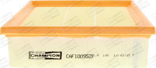 Champion CAF100952P - Воздушный фильтр, двигатель autospares.lv