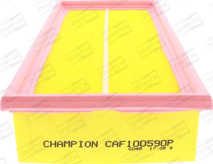 Champion CAF100590P - Воздушный фильтр, двигатель autospares.lv