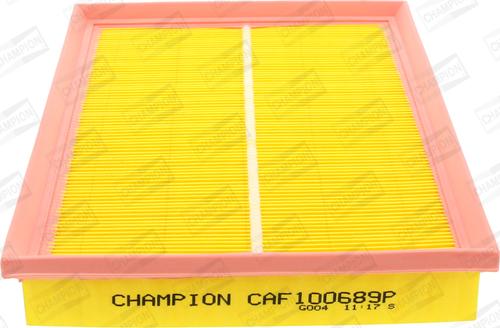 Champion CAF100689P - Воздушный фильтр, двигатель autospares.lv