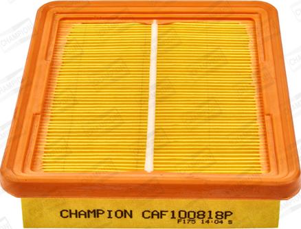 Champion CAF100818P - Воздушный фильтр, двигатель autospares.lv