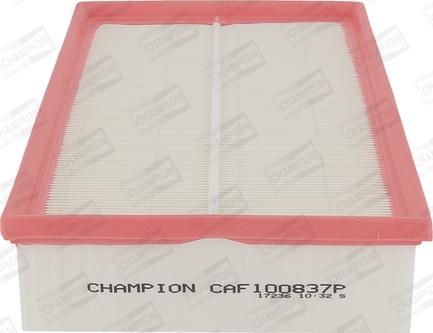 Champion CAF100837P - Воздушный фильтр, двигатель autospares.lv