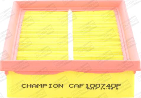 Champion CAF100740P - Воздушный фильтр, двигатель autospares.lv