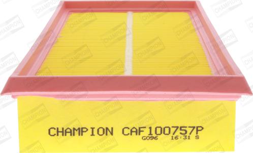 Champion CAF100757P - Воздушный фильтр, двигатель autospares.lv