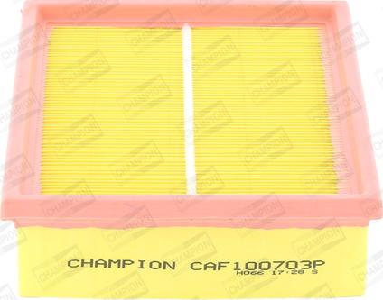 Champion CAF100703P - Воздушный фильтр, двигатель autospares.lv