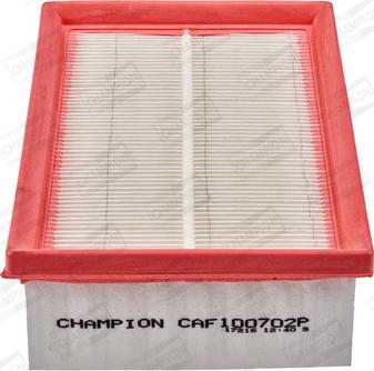 Champion CAF100702P - Воздушный фильтр, двигатель autospares.lv