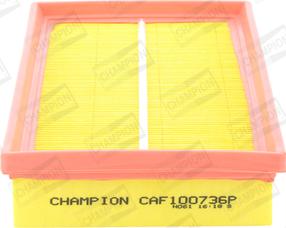 Champion CAF100736P - Воздушный фильтр, двигатель autospares.lv