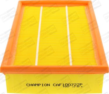 Champion CAF100722P - Воздушный фильтр, двигатель autospares.lv