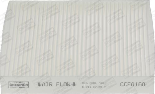 Champion CCF0160 - Фильтр воздуха в салоне autospares.lv