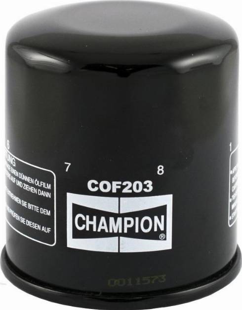 Champion COF203 - Масляный фильтр autospares.lv