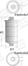 Champion L228/606 - Топливный фильтр autospares.lv