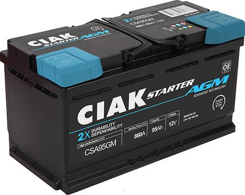 CIAKStarter CSA95GM - Стартерная аккумуляторная батарея, АКБ autospares.lv