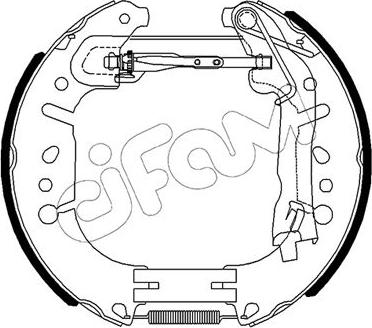 Cifam 151-490 - Комплект тормозных колодок, барабанные autospares.lv