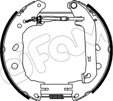 Cifam 151-455 - Комплект тормозных колодок, барабанные autospares.lv