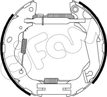 Cifam 151-457 - Комплект тормозных колодок, барабанные autospares.lv