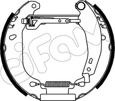 Cifam 151-401 - Комплект тормозных колодок, барабанные autospares.lv