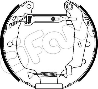 Cifam 151-402 - Комплект тормозных колодок, барабанные autospares.lv