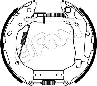 Cifam 151-484 - Комплект тормозных колодок, барабанные autospares.lv