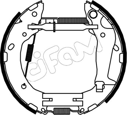 Cifam 151-532 - Комплект тормозных колодок, барабанные autospares.lv