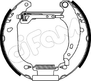 Cifam 151-092 - Комплект тормозных колодок, барабанные autospares.lv