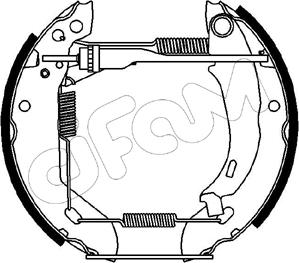 Cifam 151-040 - Комплект тормозных колодок, барабанные autospares.lv