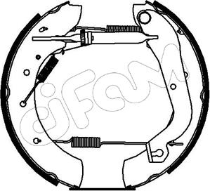 Cifam 151-065 - Комплект тормозных колодок, барабанные autospares.lv