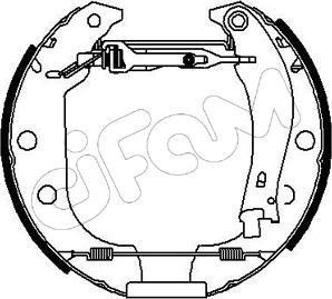 Cifam 151-005 - Комплект тормозных колодок, барабанные autospares.lv