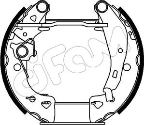 Cifam 151-001 - Комплект тормозных колодок, барабанные autospares.lv