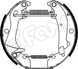 Cifam 151-036 - Комплект тормозных колодок, барабанные autospares.lv