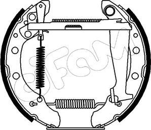 Cifam 151-086 - Комплект тормозных колодок, барабанные autospares.lv