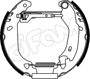 Cifam 151-023 - Комплект тормозных колодок, барабанные autospares.lv