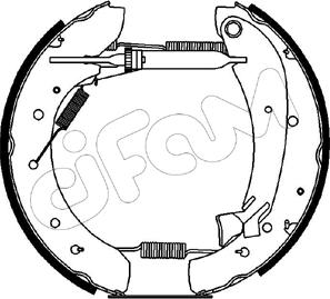 Cifam 151-074 - Комплект тормозных колодок, барабанные autospares.lv