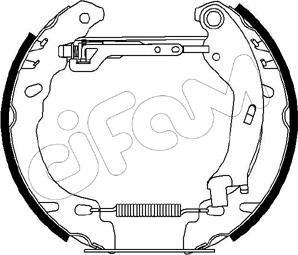 Cifam 151-194 - Комплект тормозных колодок, барабанные autospares.lv