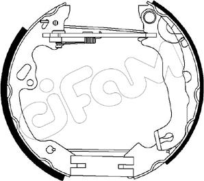 Cifam 151-199 - Комплект тормозных колодок, барабанные autospares.lv