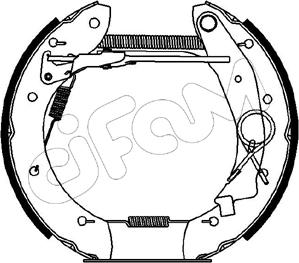 Cifam 151-140 - Комплект тормозных колодок, барабанные autospares.lv