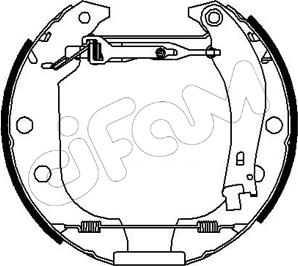 Cifam 151-143 - Комплект тормозных колодок, барабанные autospares.lv