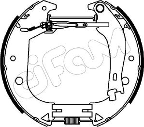 Cifam 151-152 - Комплект тормозных колодок, барабанные autospares.lv